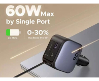 UGREEN Ładowarka samochodowa EC603USB-C + USB90W z kablem szara 6941876271399 - 1416999 - zdjęcie 4
